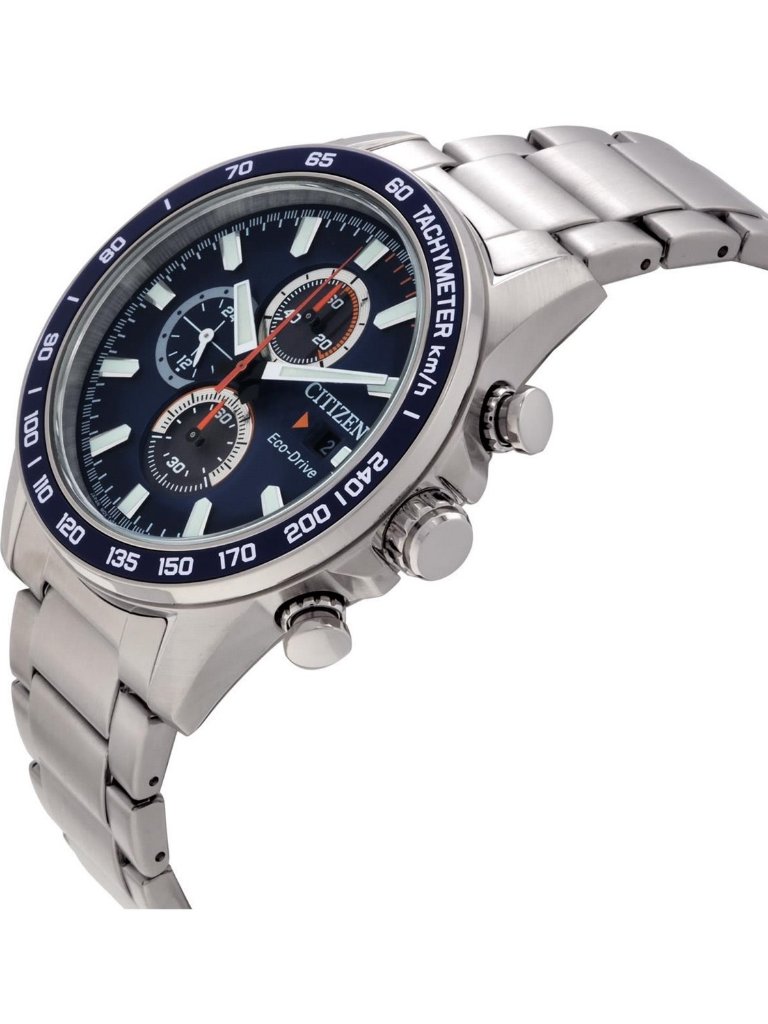 Nwt Citizen Brycen Eco-Drive Chronograph Blue Dial Men's Watch